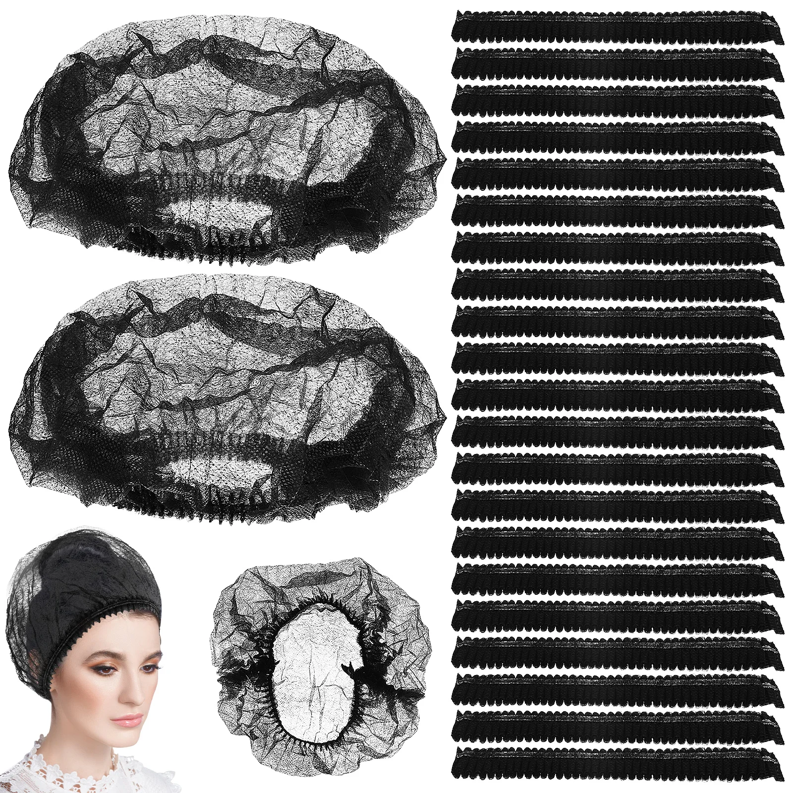 200 Black 21 Inch Disposable Hair Caps Elastic Band Food Service Kitchen Head Cover Bouffant Nets Safe Clean Non Slip Design
200 Black 21 Inch Disposable Hair Caps Elastic Band Food Service Kitchen Head Cover Bouffant Nets Safe Clean Non Slip Design