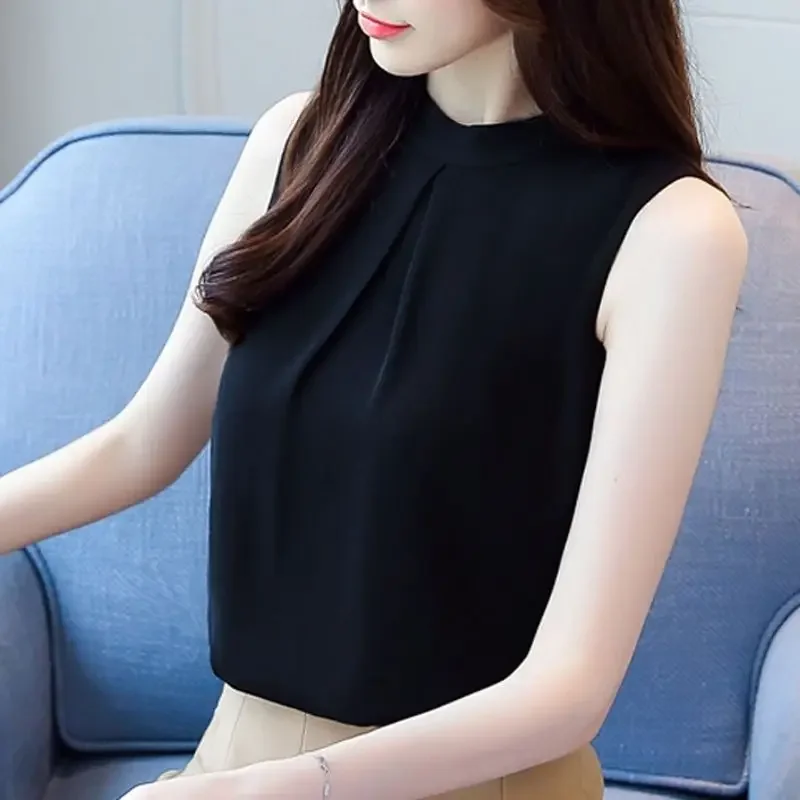 Удобный однотонный шифоновый пуловер с круглым вырезом, женская одежда без рукавов, летняя футболка, офисные женские модные топыZT529
Удобный однотонный шифоновый пуловер с круглым вырезом, женская одежда без рукавов, летняя футболка, офисные женские модные топыZT529