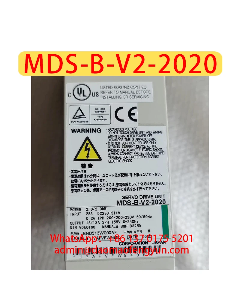 MDS-B-V2-2020 Used Servo Drive,MDS B V2 2020,Fast shipping
MDS-B-V2-2020 Used Servo Drive,MDS B V2 2020,Fast shipping