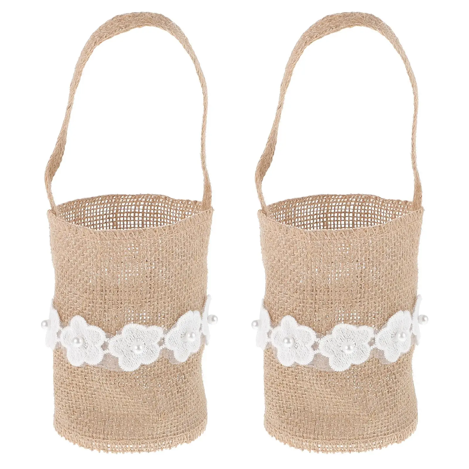 2Pcs Burlap Linen Storage Wedding Flower Girl Basket Gift Wedding Flower Basket Bag Petal Holder Photo Props
2Pcs Burlap Linen Storage Wedding Flower Girl Basket Gift Wedding Flower Basket Bag Petal Holder Photo Props