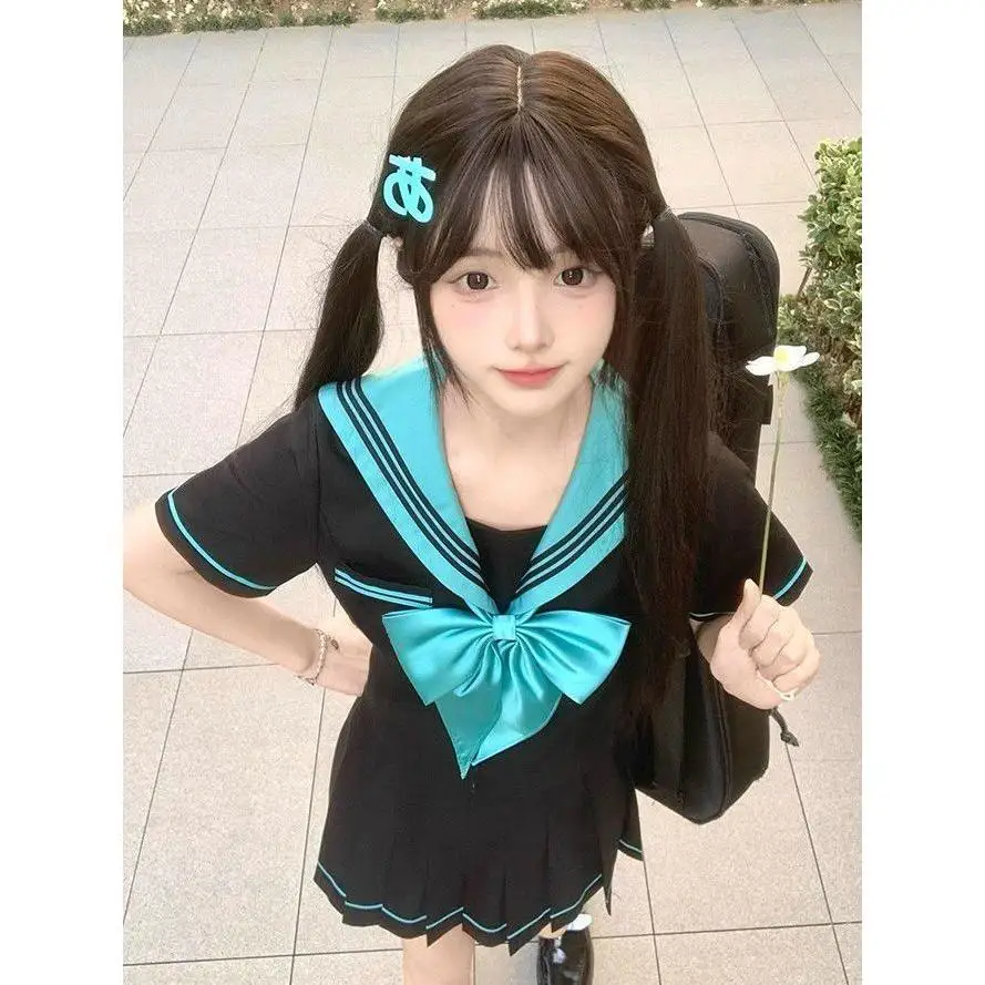 Summer Three-Piece Set Short-Sleeve Sailor Uniform Japanese School Uniform Style JK Uniform Qingben Hui Academy Wind JK Suit
Summer Three-Piece Set Short-Sleeve Sailor Uniform Japanese School Uniform Style JK Uniform Qingben Hui Academy Wind JK Suit