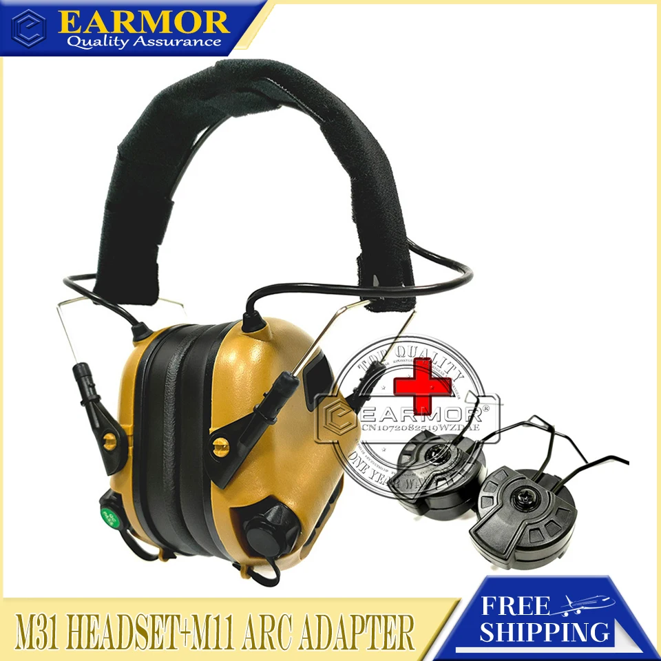 EARMOR M31 MOD4 Coyote Brown Тактическая гарнитура и набор адаптеров для ARC Rail M11, 6-цветная гарнитура с шумоподавлением для стрельбы
EARMOR M31 MOD4 Coyote Brown Тактическая гарнитура и набор адаптеров для ARC Rail M11, 6-цветная гарнитура с шумоподавлением для стрельбы