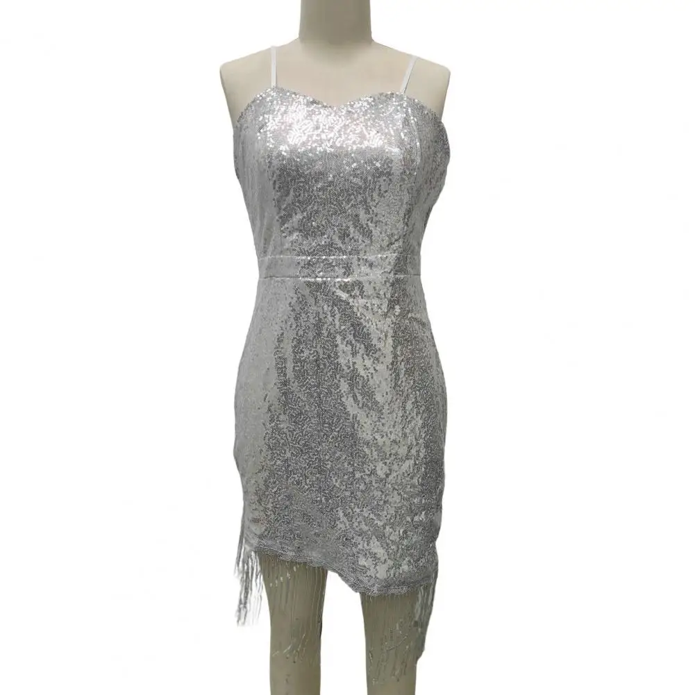 Women Evening Dress Tassel Party Gown Elegant Sequin Evening Dress with Low-cut Back Spaghetti Straps Slim Fit Party for Women
Women Evening Dress Tassel Party Gown Elegant Sequin Evening Dress with Low-cut Back Spaghetti Straps Slim Fit Party for Women