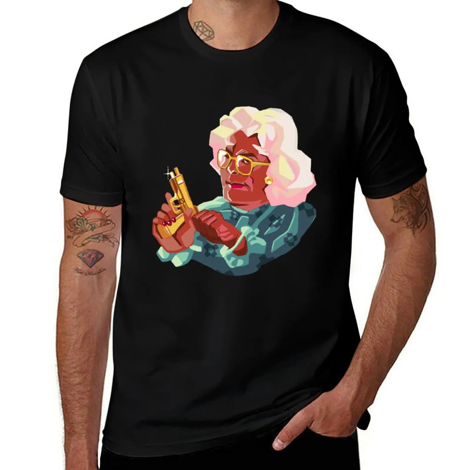 Madea with a gun T-Shirt valentines clothes T-shirts oversize Luxury man t shirt men 100℅ cotton
Madea with a gun T-Shirt valentines clothes T-shirts oversize Luxury man t shirt men 100℅ cotton