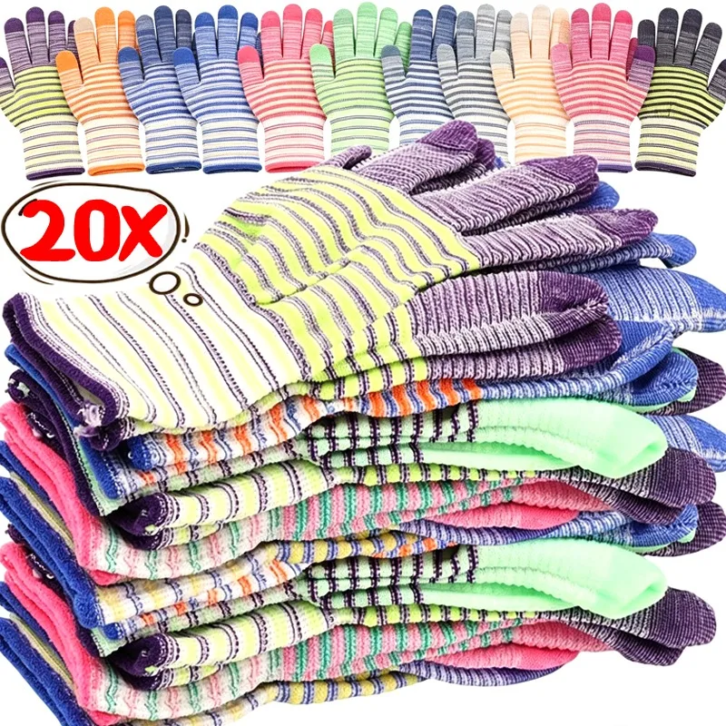 2/20Pairs Nylon Work Gloves Non-slip Breathable Industrial Finger Gloves Striped Safety Gardening Furniture Repair Supplies
2/20Pairs Nylon Work Gloves Non-slip Breathable Industrial Finger Gloves Striped Safety Gardening Furniture Repair Supplies