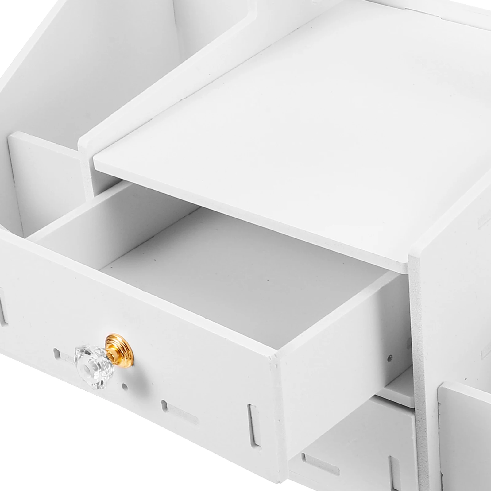 Makeup Vanity Organizer with Mirror Efficient Desktop Storage Solution for Countertop Use with Space Saving Drawer
Makeup Vanity Organizer with Mirror Efficient Desktop Storage Solution for Countertop Use with Space Saving Drawer