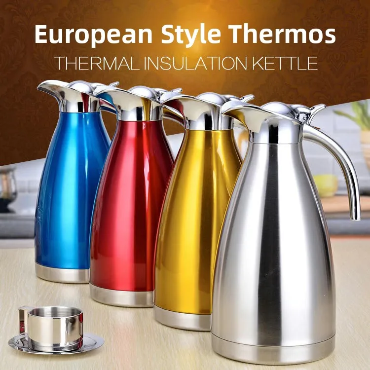 Double Layered 304 Stainl Steel Insulated Water Bottle 2L European Sle Vacuum Coffee Pot for Restaurant Home Use
Double Layered 304 Stainl Steel Insulated Water Bottle 2L European Sle Vacuum Coffee Pot for Restaurant Home Use