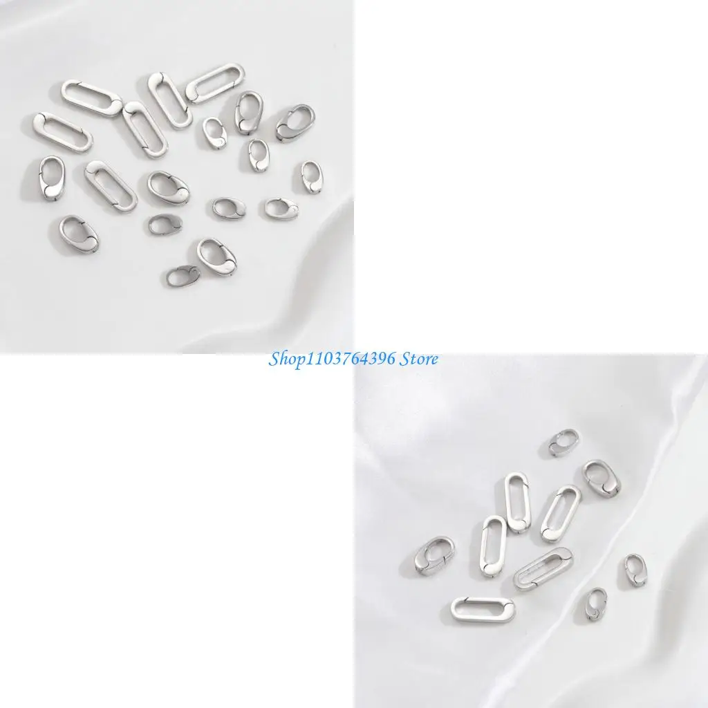 Set of 9 Elegant Oval Lobster Clasps Stainless Steel Jewelry Fasteners Secure Spring Rings Closure for Accessories
Set of 9 Elegant Oval Lobster Clasps Stainless Steel Jewelry Fasteners Secure Spring Rings Closure for Accessories