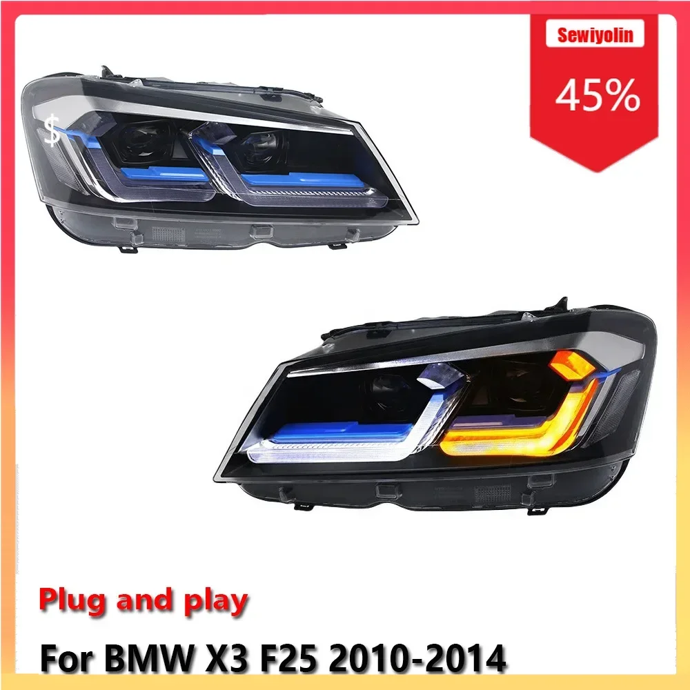 Car LED Headlight Assemblies For BMW X3 F25 2010-2014 Fog DRL Brake Turn Signal Lamp Plug and Play
Car LED Headlight Assemblies For BMW X3 F25 2010-2014 Fog DRL Brake Turn Signal Lamp Plug and Play