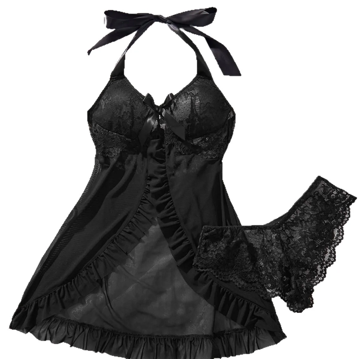 Women's underwear Pajamas Women's Lace Suspender Nightdress Ladies Spring And Summer Ice Lace Thin Halter Home Service Night
Women's underwear Pajamas Women's Lace Suspender Nightdress Ladies Spring And Summer Ice Lace Thin Halter Home Service Night