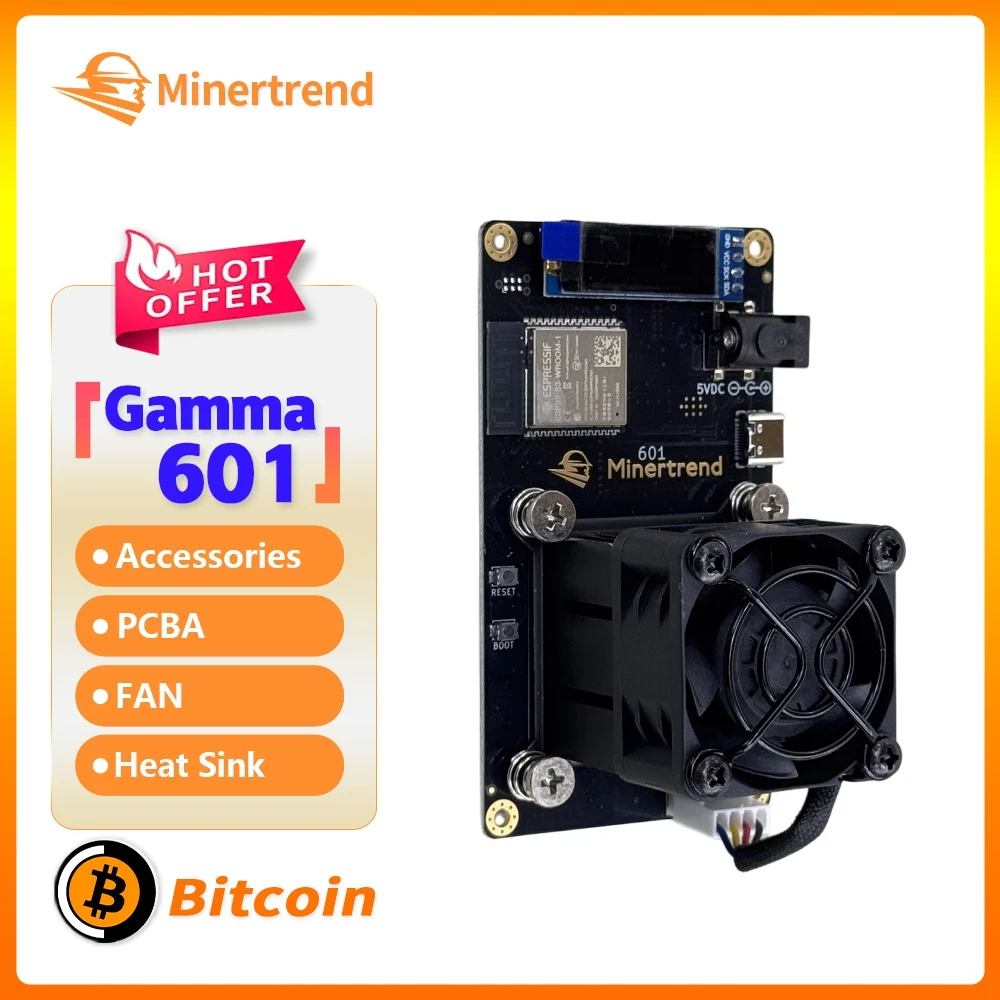 Minertrend Bitaxe Gamma 601 1.2TH/s 18W BM1370 BTC Miner,Accessories for Bitaxe gamma 601 PCBA,FAN,Heat Sink,Gamma 601
Minertrend Bitaxe Gamma 601 1.2TH/s 18W BM1370 BTC Miner,Accessories for Bitaxe gamma 601 PCBA,FAN,Heat Sink,Gamma 601
