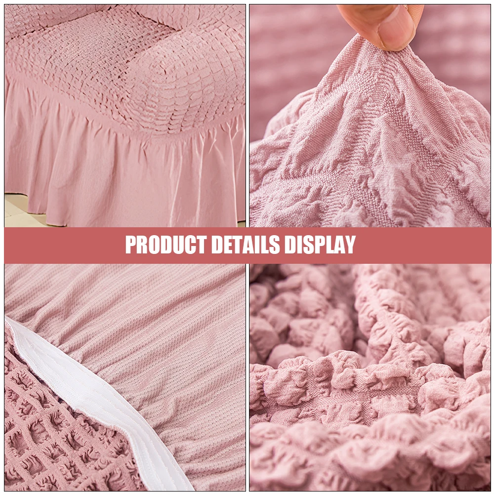Pink Fabric Sofa Cover Elastic Skirt Ruffled Edge Waterproof Recliner Slipcovers Home Office Hotels Single Bubble Cloth Couch
Pink Fabric Sofa Cover Elastic Skirt Ruffled Edge Waterproof Recliner Slipcovers Home Office Hotels Single Bubble Cloth Couch