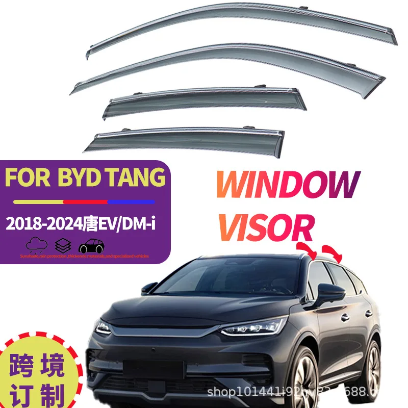 Suitable for BYD Tang car window rain and shine shield side window deflector BYD Tang 2018+ Window visor
Suitable for BYD Tang car window rain and shine shield side window deflector BYD Tang 2018+ Window visor