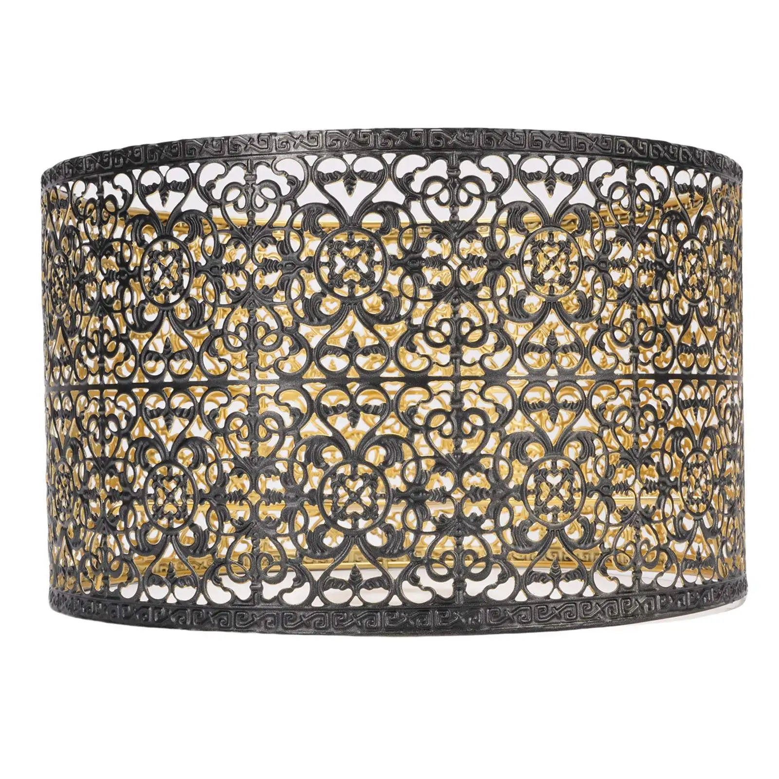 Metal Lampshade E14 E27 Iron Hollow Out Modern Decorative Cylinder Lamp Shade for Table Wall Ceiling Lamp Black and Gold
Metal Lampshade E14 E27 Iron Hollow Out Modern Decorative Cylinder Lamp Shade for Table Wall Ceiling Lamp Black and Gold