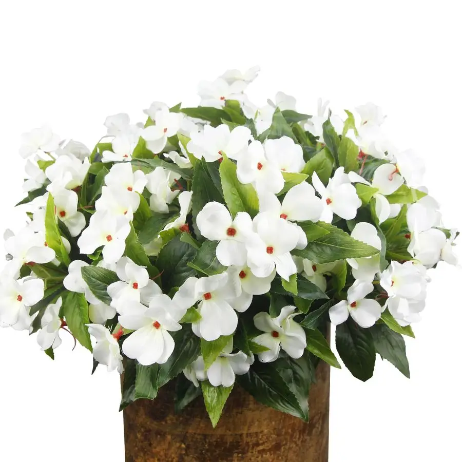 Искусственные цветы импатиенс для улицы, искусственные кусты импатиенс, белые шелковые цветы, зелень, искусственный букет импатиенс (набор из нескольких штук)
Искусственные цветы импатиенс для улицы, искусственные кусты импатиенс, белые шелковые цветы, зелень, искусственный букет импатиенс (набор из нескольких штук)