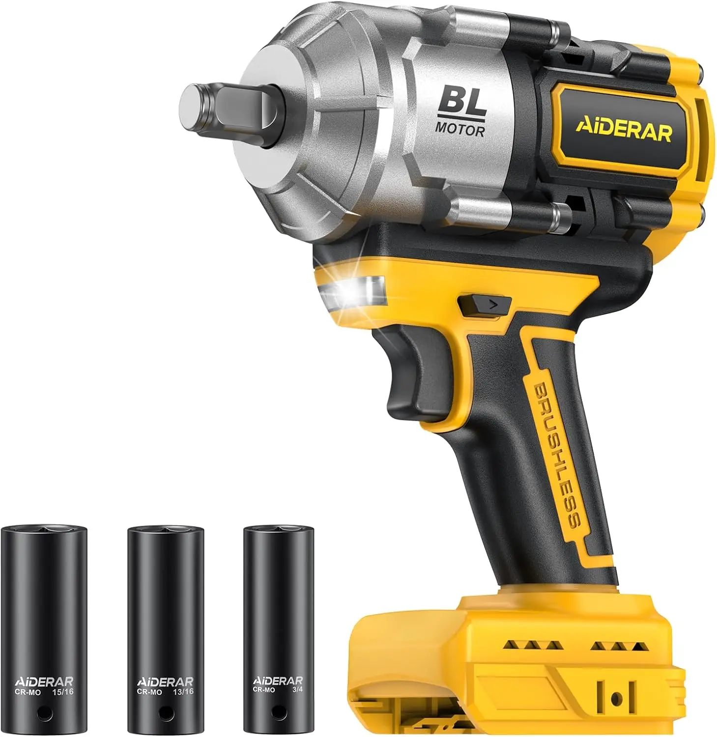 20V Cordless Impact Wrench for DeWalt Battery 1500Nm 1106 Ft Lbs 1 2 Brushless Impact Gun 3 Speed High Torque Power Tool
20V Cordless Impact Wrench for DeWalt Battery 1500Nm 1106 Ft Lbs 1 2 Brushless Impact Gun 3 Speed High Torque Power Tool