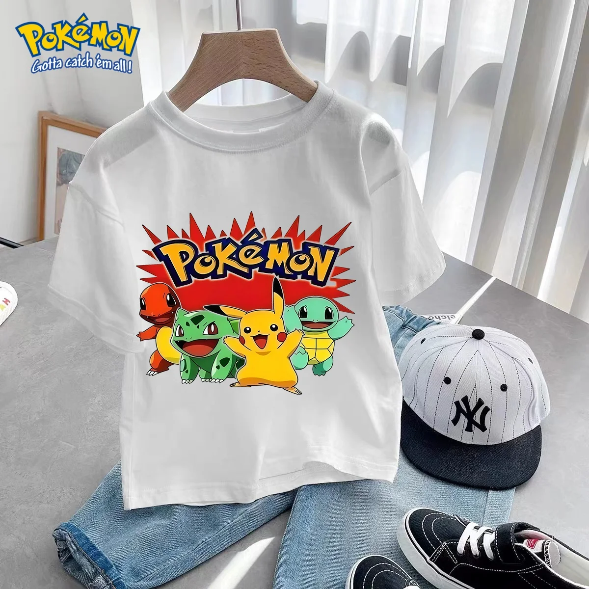 Cartoon Pokemon Children's T-shirt Printed Cute Boys Girls Clothes Anime Outfit Cotton Short Sleeve Shirts Kawaii Birthday Tops
Cartoon Pokemon Children's T-shirt Printed Cute Boys Girls Clothes Anime Outfit Cotton Short Sleeve Shirts Kawaii Birthday Tops