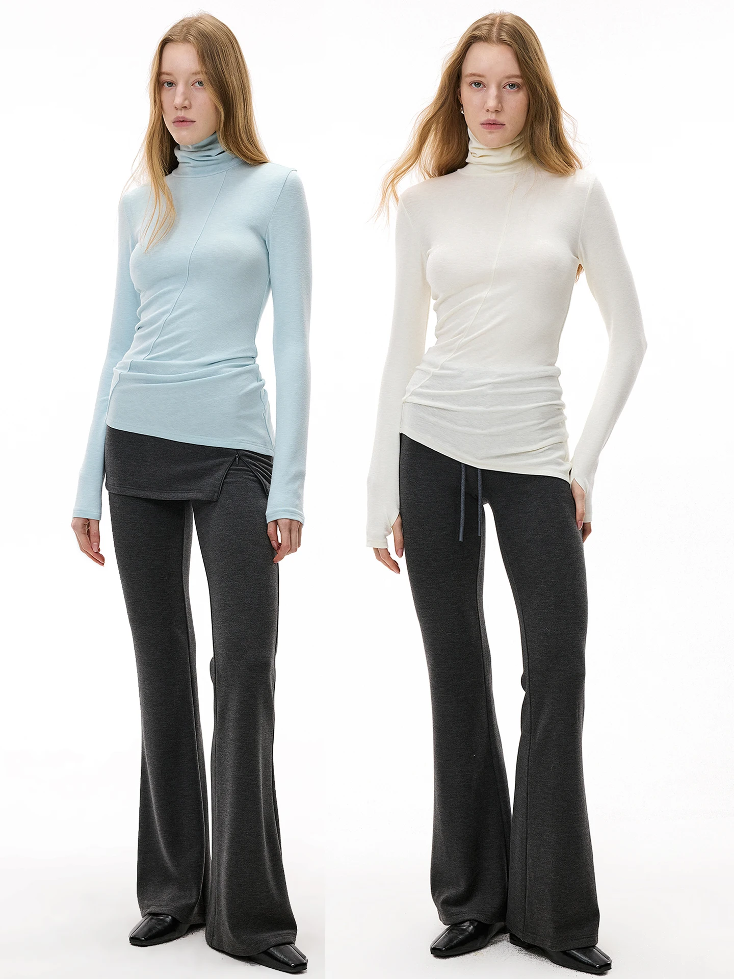 Monroo Asymmetric Mint een Split High Collar Slim Fit Women's T-irt Winter Versatile Base Layer irt Long Sve Top
Monroo Asymmetric Mint een Split High Collar Slim Fit Women's T-irt Winter Versatile Base Layer irt Long Sve Top