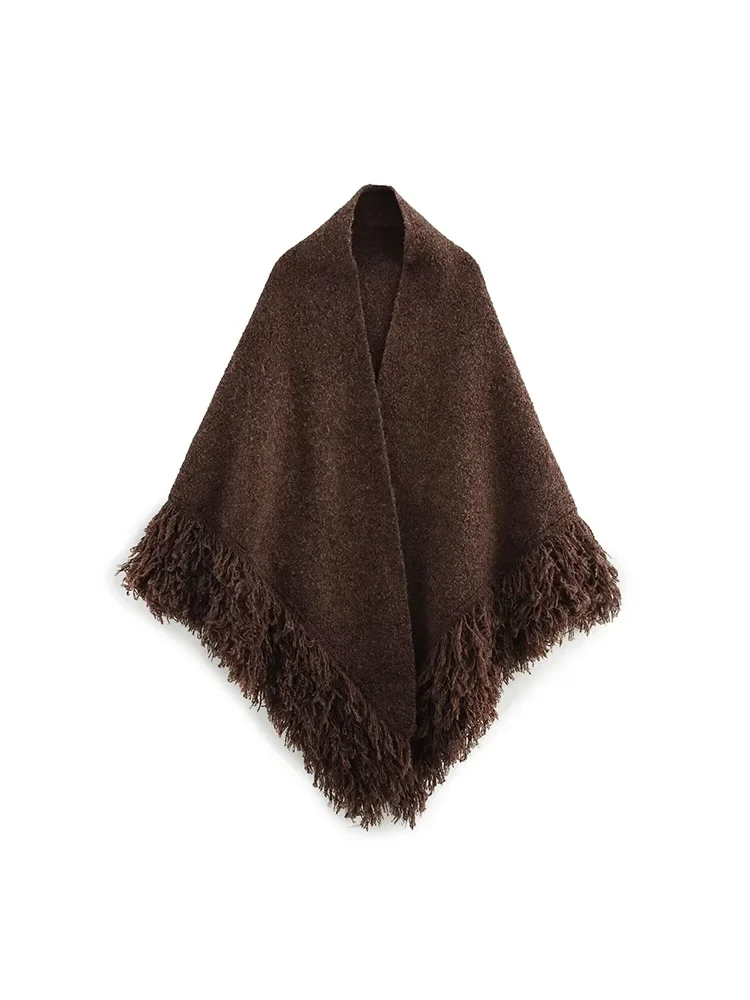 Willshela Women Fashion With Tassel Brown Capes Jackets Vintage V-Neck Long Sleeves Female Chic Lady Outfits
Willshela Women Fashion With Tassel Brown Capes Jackets Vintage V-Neck Long Sleeves Female Chic Lady Outfits