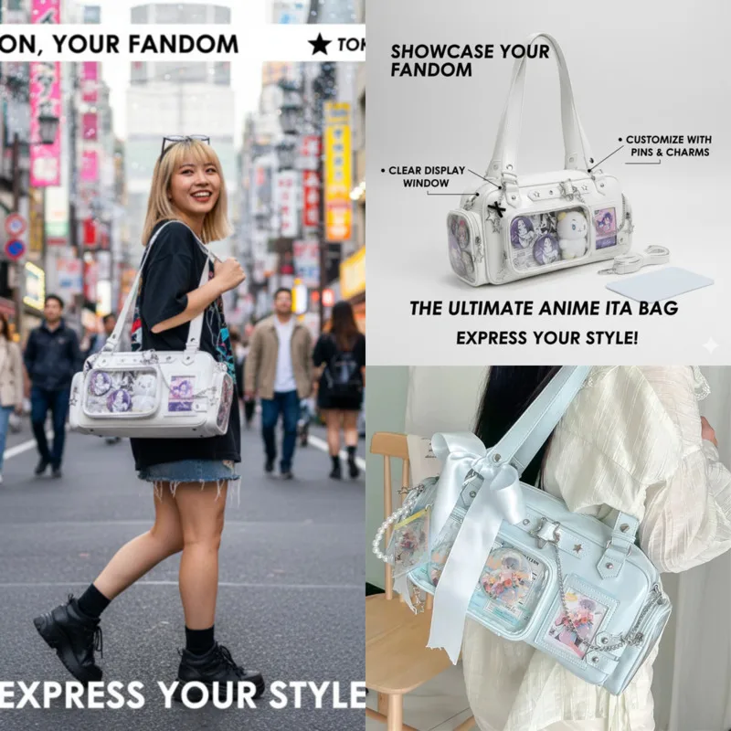 DIY Y2K Star Chain Itabag 3D Cute Girl Transparent Shoulder Bag High Capacity Crossbody ItaBag Comic Exhibition Display Handbag
DIY Y2K Star Chain Itabag 3D Cute Girl Transparent Shoulder Bag High Capacity Crossbody ItaBag Comic Exhibition Display Handbag