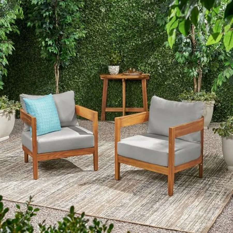 Nadine Acacia Wood Club Chairs Set of 2, Outdoor Accent Chair, Tub Shape Design Armchair, Comfort Cushion Seating, Slat Open Ba
Nadine Acacia Wood Club Chairs Set of 2, Outdoor Accent Chair, Tub Shape Design Armchair, Comfort Cushion Seating, Slat Open Ba