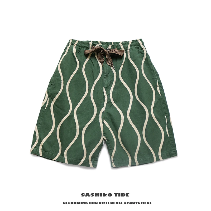 Kapital 2SS Cotton Linen Print Wave Patterned Leisure Workwear orts Belted Japanese Sle Summer Youthful Straight Leg Pants
Kapital 2SS Cotton Linen Print Wave Patterned Leisure Workwear orts Belted Japanese Sle Summer Youthful Straight Leg Pants