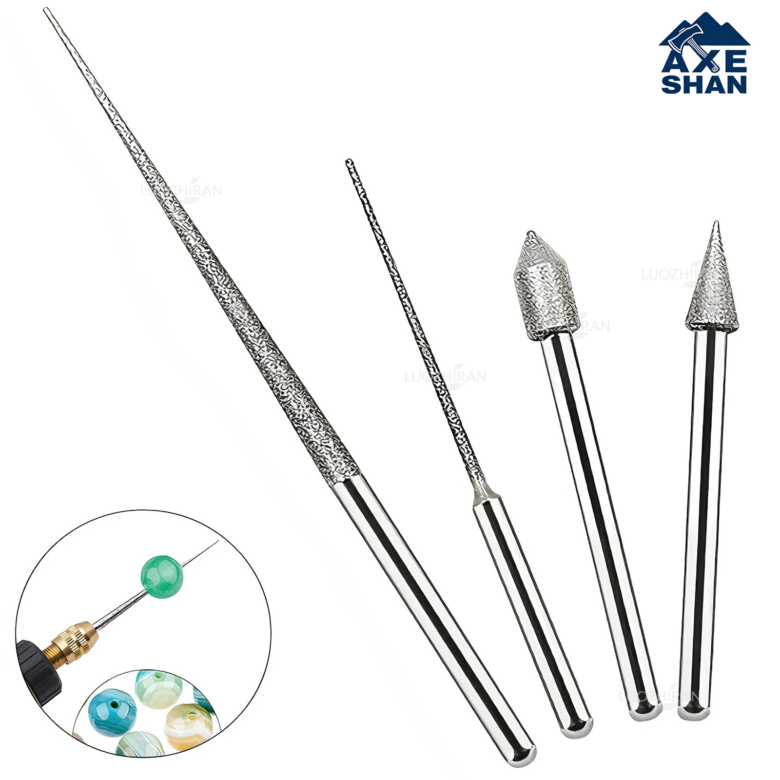 Diamond Grinding Head 3mm Shank Burr Punch Needle Drilling Bits Long Cone Carving Knife for Jade Ceramics Glass Drilling Carving
Diamond Grinding Head 3mm Shank Burr Punch Needle Drilling Bits Long Cone Carving Knife for Jade Ceramics Glass Drilling Carving