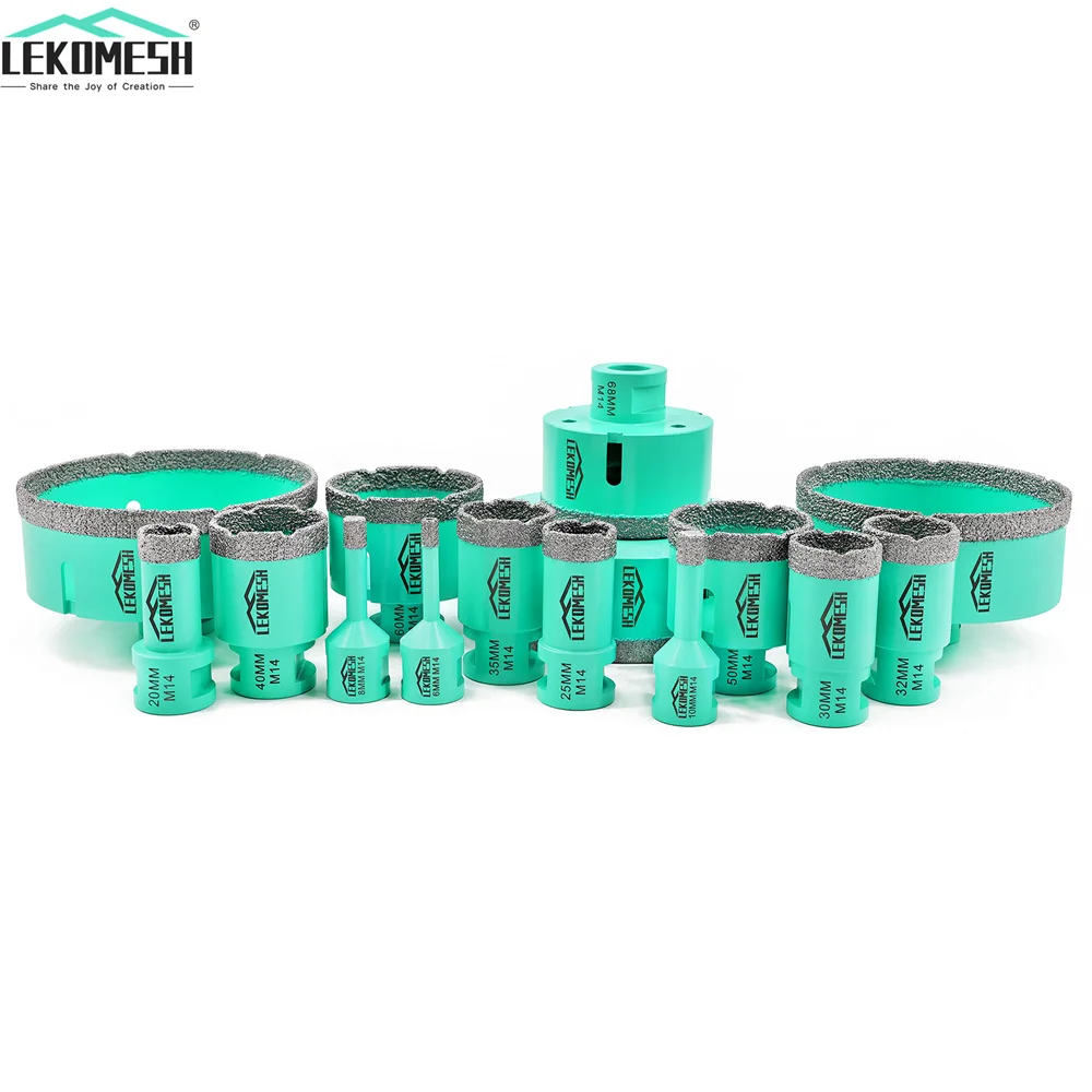 LEKOMESH 1Pc Dia6-115mm Drill Core Bits Marble Diamond Drilling Crown Bit Granite Ceramic Tile Granite Stone M14 Hole Saw Opener
LEKOMESH 1Pc Dia6-115mm Drill Core Bits Marble Diamond Drilling Crown Bit Granite Ceramic Tile Granite Stone M14 Hole Saw Opener