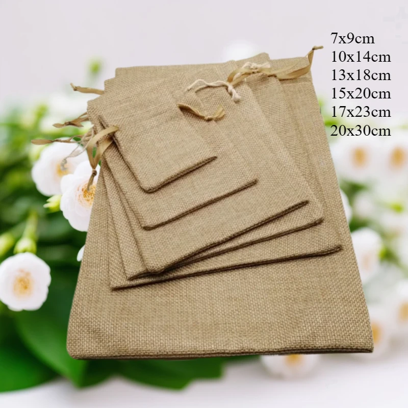 10pcs Fabric Jute Bags Gift Packaging Bag Sack Drawstring Cotton Pouch for Christmas Party Wedding Jewelry Pouches Diy Handmade
10pcs Fabric Jute Bags Gift Packaging Bag Sack Drawstring Cotton Pouch for Christmas Party Wedding Jewelry Pouches Diy Handmade