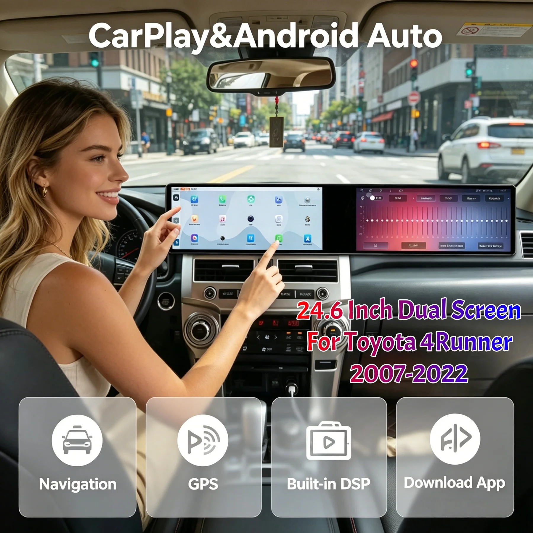 8-Core Dual 12.3" Screen Android Auto For Toyota 4Runner 2007~2022 Stereo Multimedia GPS Navigation Car Radio Receiver Head Unit
8-Core Dual 12.3" Screen Android Auto For Toyota 4Runner 2007~2022 Stereo Multimedia GPS Navigation Car Radio Receiver Head Unit