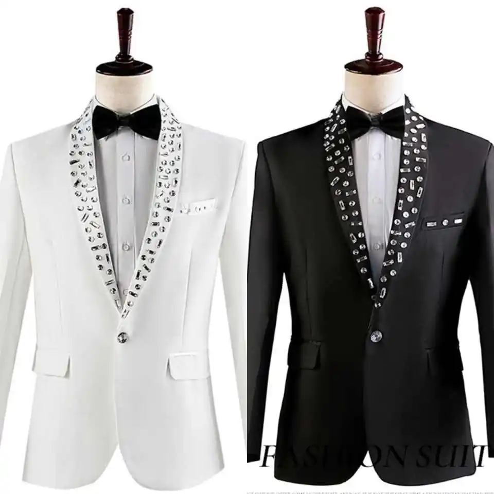 Luxury Wedding Groom Tuxedos 2 Pieces Slim Fit Jacket Pants Shawl Lapel Diamond Formal Occasion Banquet Party Customized
Luxury Wedding Groom Tuxedos 2 Pieces Slim Fit Jacket Pants Shawl Lapel Diamond Formal Occasion Banquet Party Customized