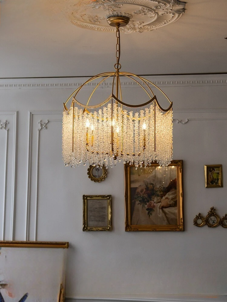 American Crystal Chandelier French Light Luxury RetroTassel Crystal Restaurant Lamp for Bedroom Living ining Room Decor Lamp
American Crystal Chandelier French Light Luxury RetroTassel Crystal Restaurant Lamp for Bedroom Living ining Room Decor Lamp