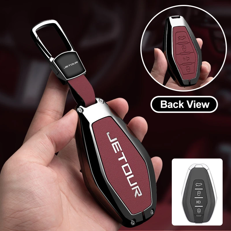 Metal Leathher Car Key Cover Case for Jetour X70 X70plus X90 X95 Protection Key Fob Chain Shell Holder Accessories
Metal Leathher Car Key Cover Case for Jetour X70 X70plus X90 X95 Protection Key Fob Chain Shell Holder Accessories
