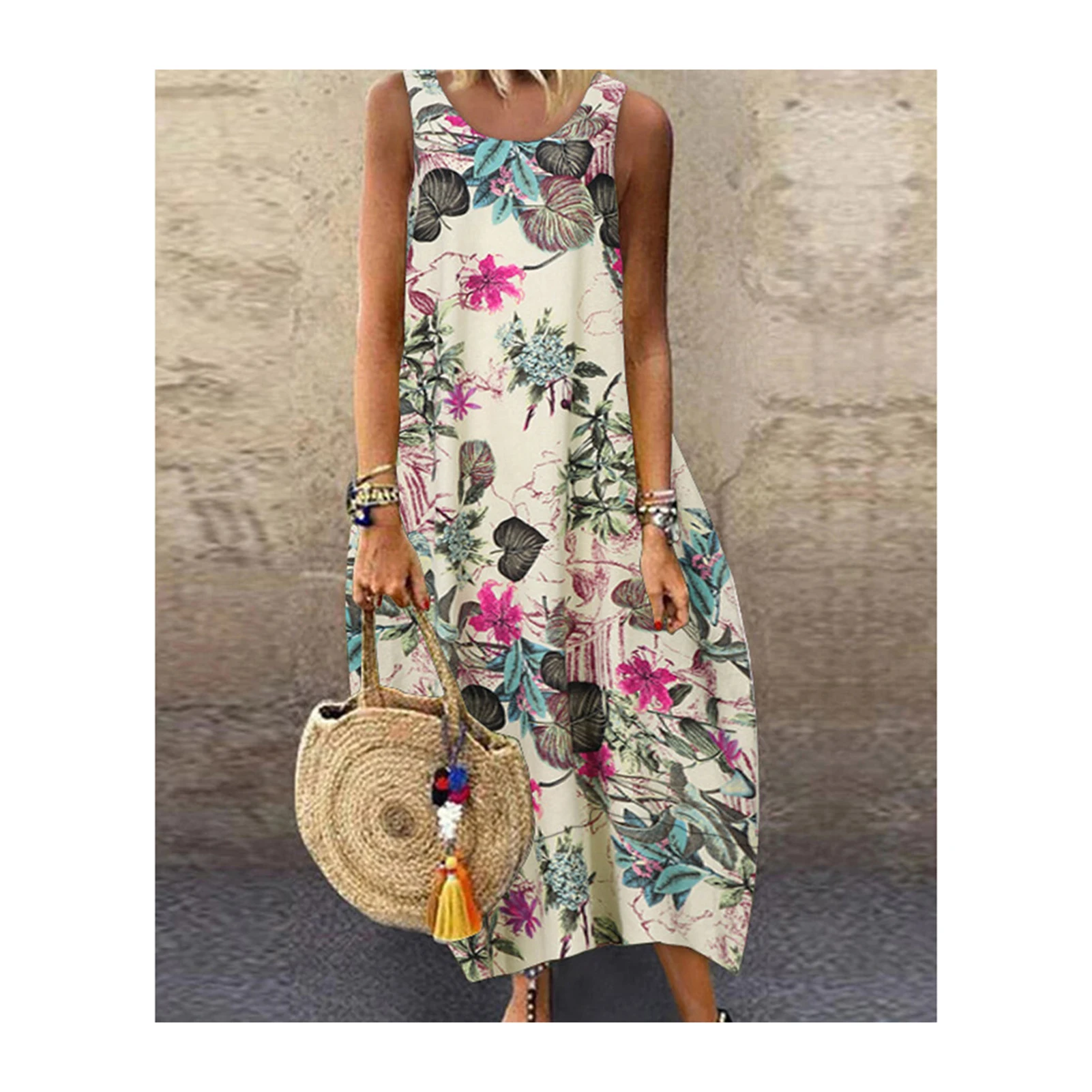 Summer Dress for Women Floral Print Sleeveless Holiday Tank Dress for Casual Vintage Women's Dress Summer Dresses for Women 2022
Summer Dress for Women Floral Print Sleeveless Holiday Tank Dress for Casual Vintage Women's Dress Summer Dresses for Women 2022