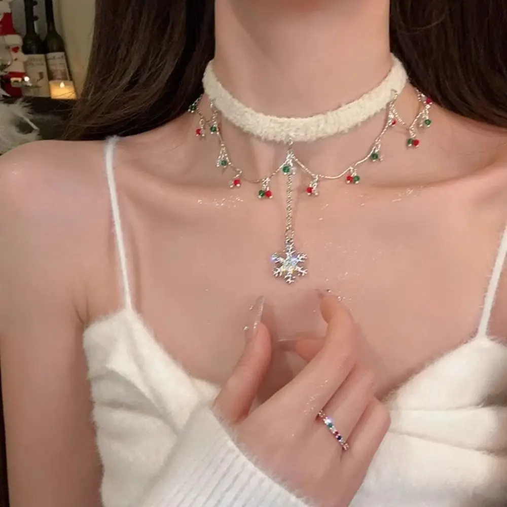Tassel Christmas Plush Choker Santa Claus Bow Pendant Snowflake Rhinestone Necklace Adjustable Crystal Xmas Clavicle Chain Women
Tassel Christmas Plush Choker Santa Claus Bow Pendant Snowflake Rhinestone Necklace Adjustable Crystal Xmas Clavicle Chain Women