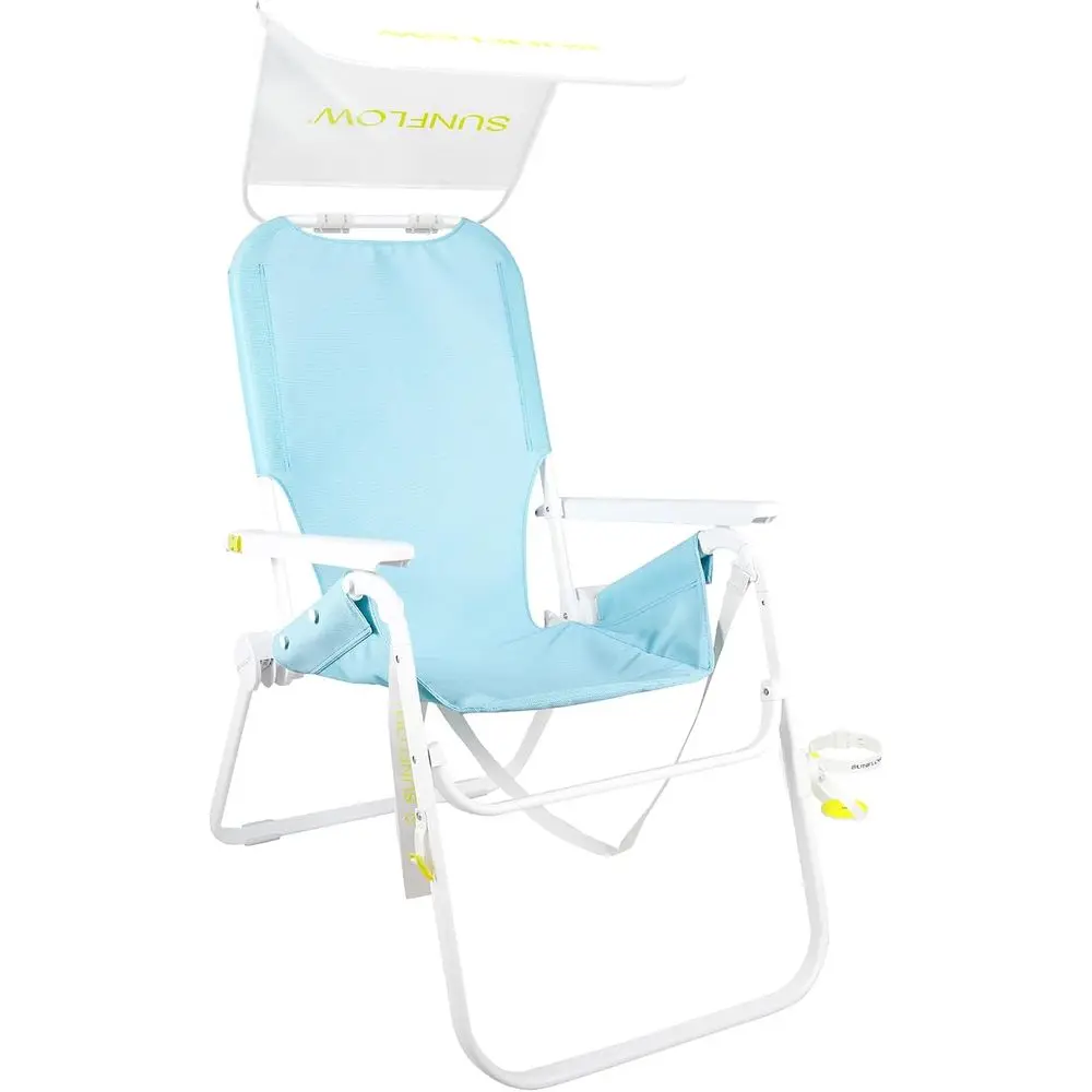 Portable Premium Beach Chair with Adjustable Recline, UPF 50+ Sunshade, and Drink Holder - Sky Blue
Portable Premium Beach Chair with Adjustable Recline, UPF 50+ Sunshade, and Drink Holder - Sky Blue