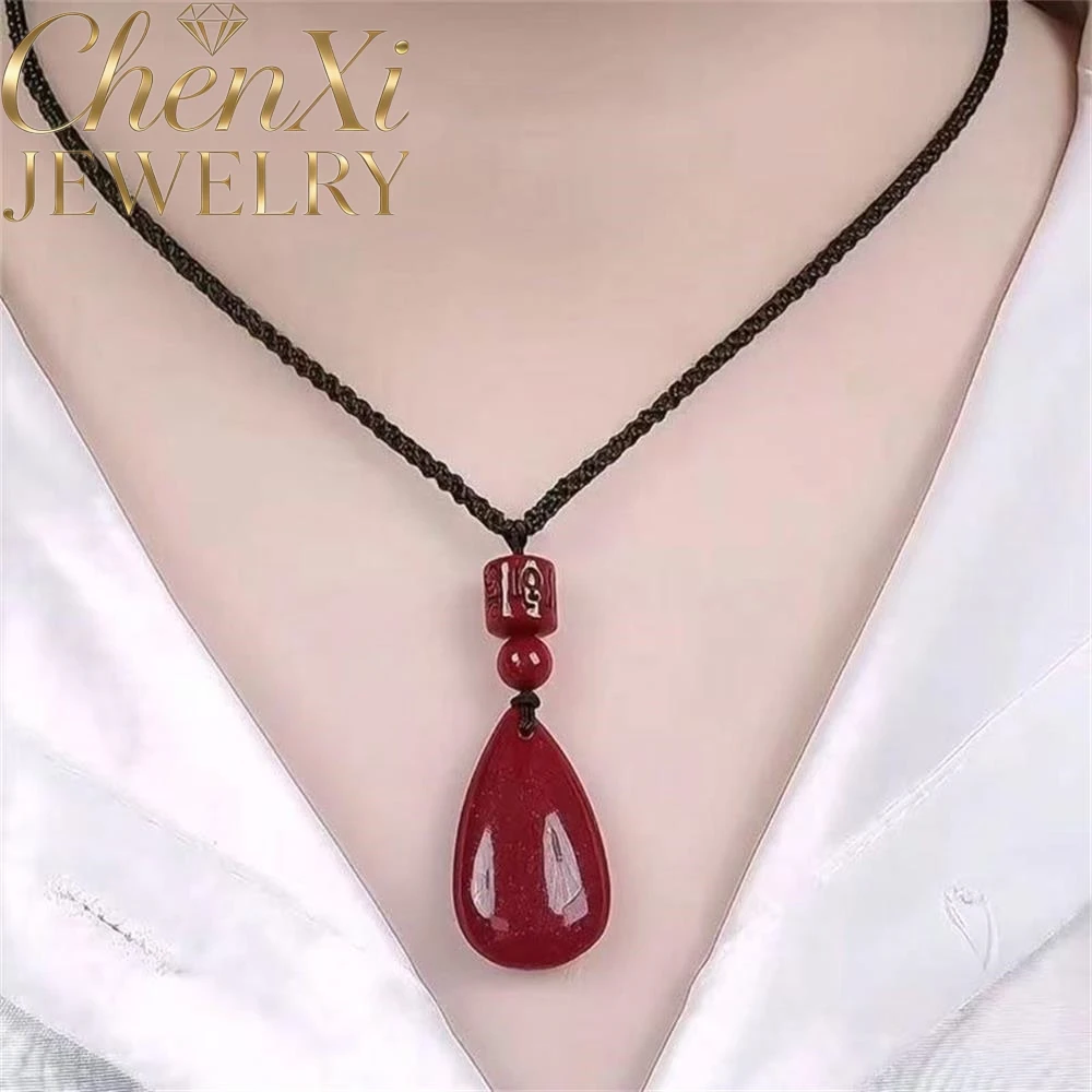 High-end Cinnabar Three-dimensional Waterdrop Pendant Luxury Quality Fashion Fine Jewelry Exquisite Elegant Popular Amulets Gift
High-end Cinnabar Three-dimensional Waterdrop Pendant Luxury Quality Fashion Fine Jewelry Exquisite Elegant Popular Amulets Gift