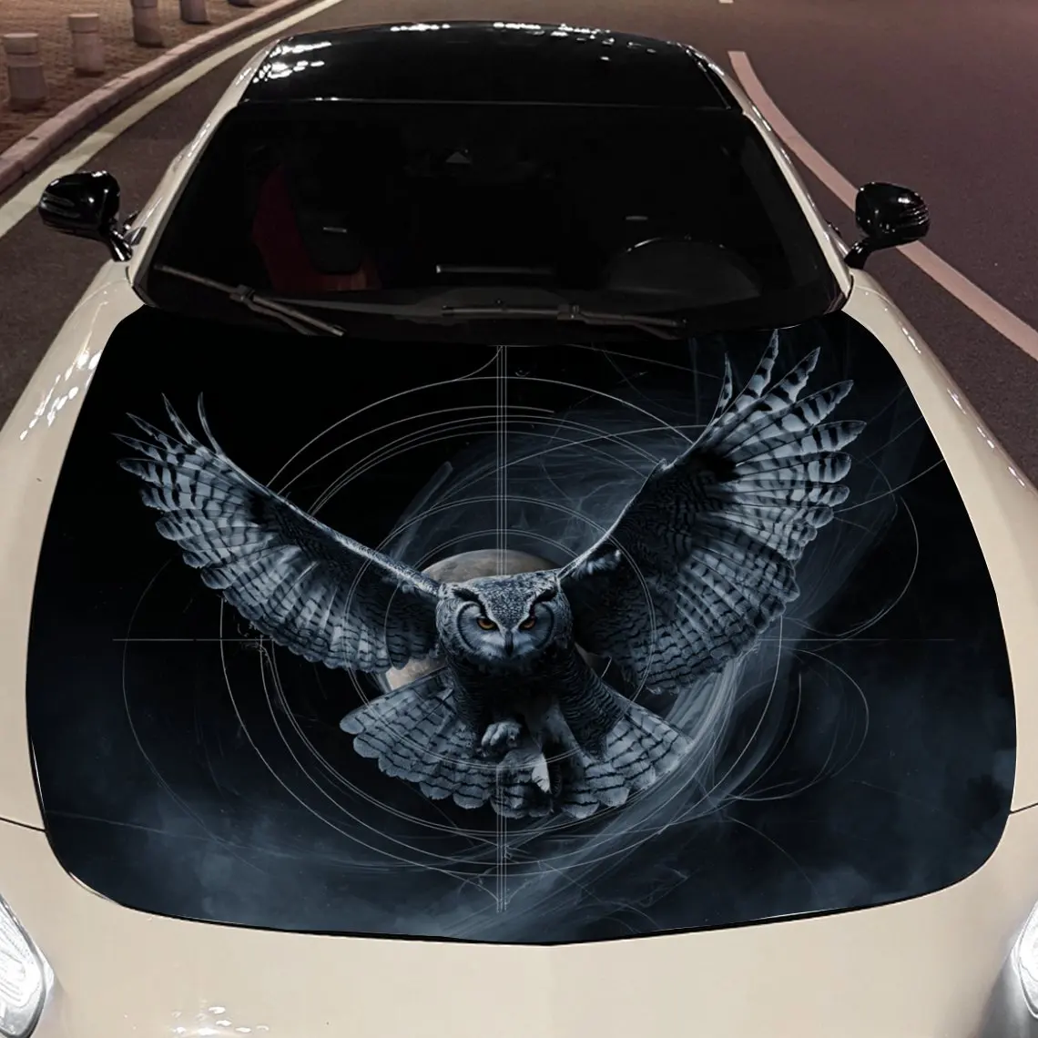 Night Owl and Mysterious Star Orbits Car Vinyl Wrap, PVC Material Waterproof Car Hood Sticker, Self-Adhesive Scratch-Resistant S
Night Owl and Mysterious Star Orbits Car Vinyl Wrap, PVC Material Waterproof Car Hood Sticker, Self-Adhesive Scratch-Resistant S