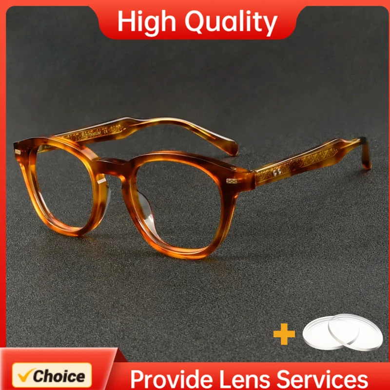 Custom Prescription Lenses High End Acetate Retro Tortoiseshell Glasses Frame Japanese Craftsmanship Eyeglasses for Man Woman
Custom Prescription Lenses High End Acetate Retro Tortoiseshell Glasses Frame Japanese Craftsmanship Eyeglasses for Man Woman