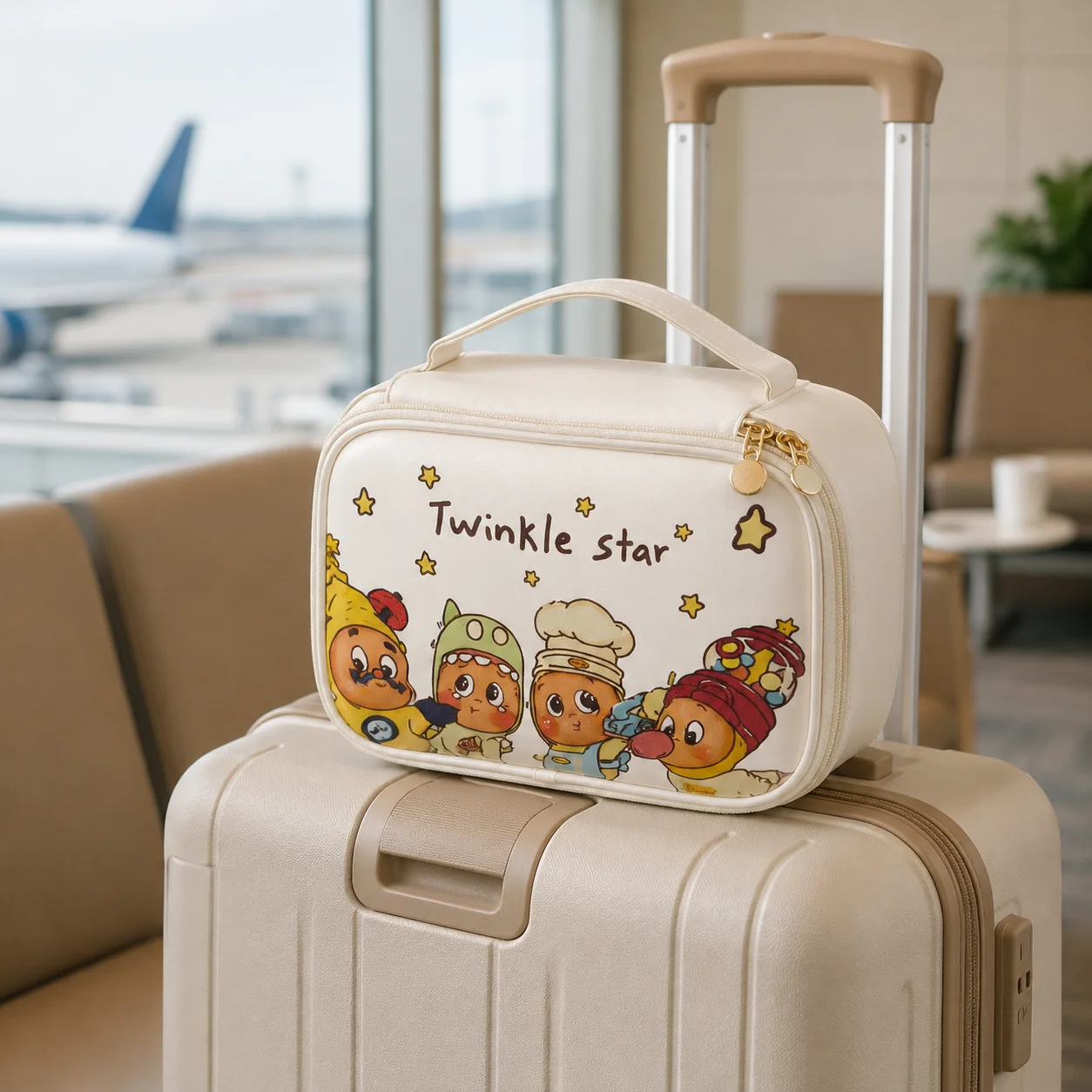 Travel makeup bag with zipper closure, large capacity multifunctional storage bag, top handle design, beige hanging wash bag, su
Travel makeup bag with zipper closure, large capacity multifunctional storage bag, top handle design, beige hanging wash bag, su
