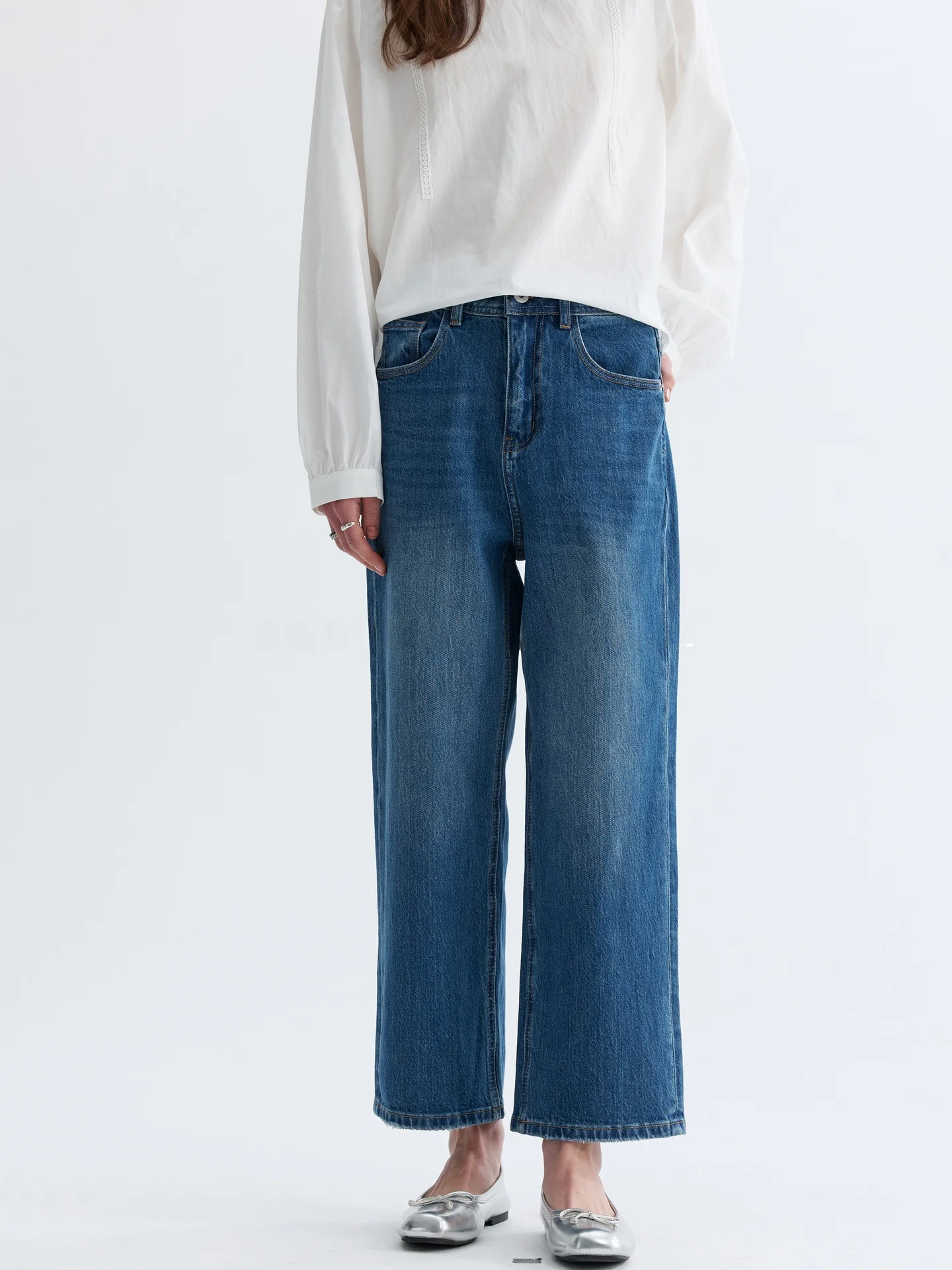 VAJE High Waist Straight Leg Jeans Women's Spring Summer Loose Fit Nine-Piece Bell Bottoms Comfortable Breathable Cotton Denim
VAJE High Waist Straight Leg Jeans Women's Spring Summer Loose Fit Nine-Piece Bell Bottoms Comfortable Breathable Cotton Denim