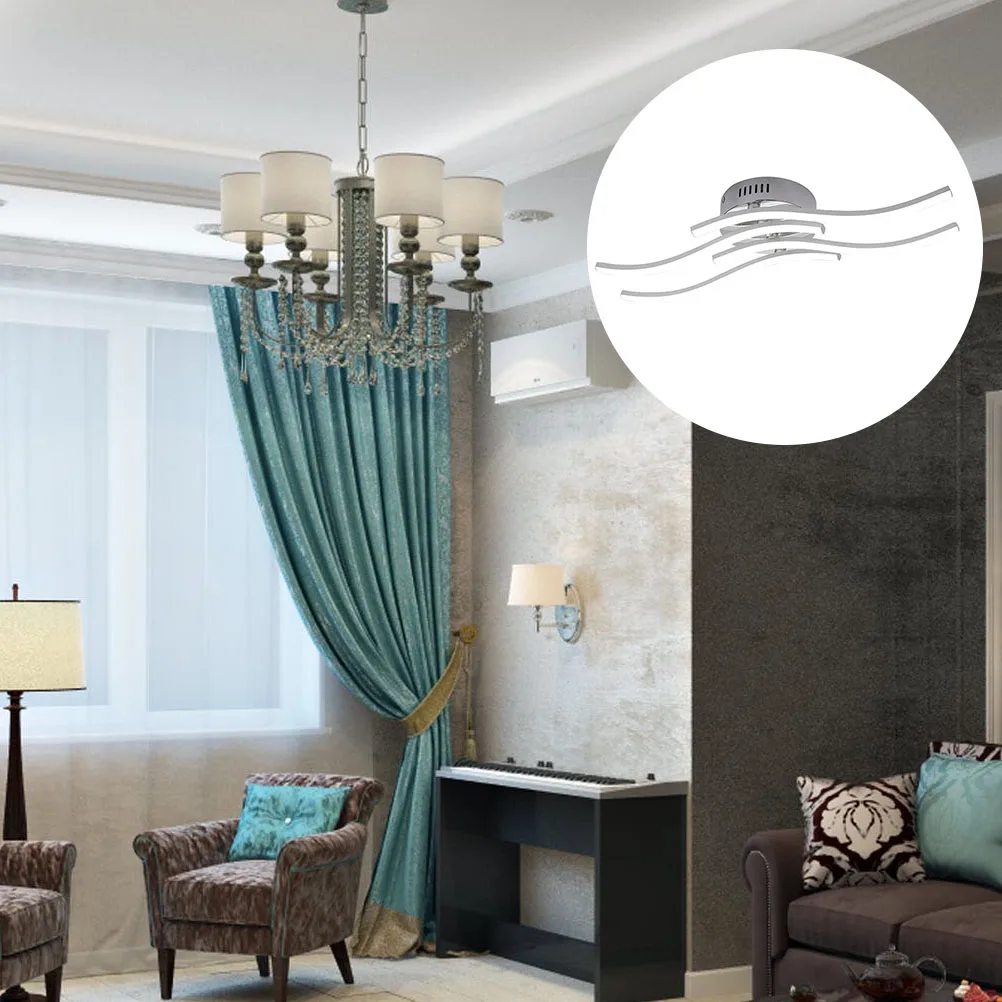 Wave Ceiling Lamp LED Lights Acrylic Panels Aluminum Holder Bright Lightweight Durable Cross Design Warm Light Living Room
Wave Ceiling Lamp LED Lights Acrylic Panels Aluminum Holder Bright Lightweight Durable Cross Design Warm Light Living Room