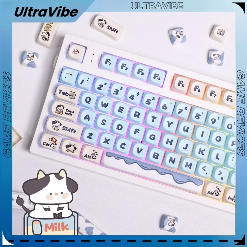 142keys Cute Blue Cow Keycaps Moa Height Pbt Five Sided Thermal Sublimation Personalized Mechanical Keyboard Keycaps Gift
142keys Cute Blue Cow Keycaps Moa Height Pbt Five Sided Thermal Sublimation Personalized Mechanical Keyboard Keycaps Gift