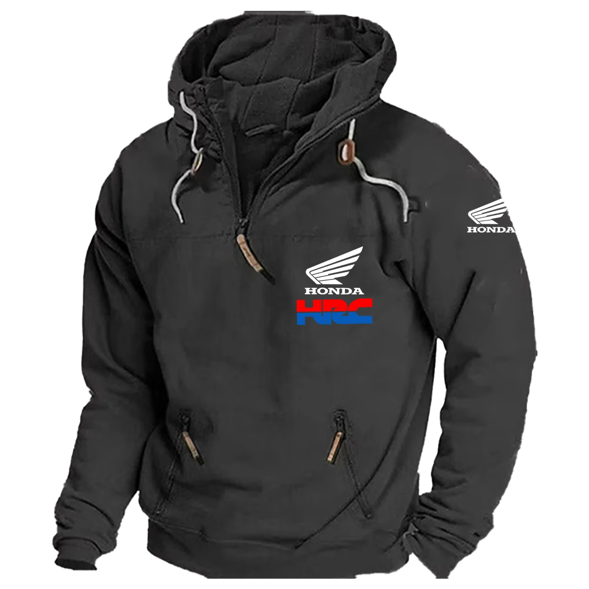 Honda Autumn and Winter Men's Warm Hooded Sweatshirt, New Daily Outdoor Multi-pocket Zipper Comfort Sport Shirt - Classic Solid
Honda Autumn and Winter Men's Warm Hooded Sweatshirt, New Daily Outdoor Multi-pocket Zipper Comfort Sport Shirt - Classic Solid