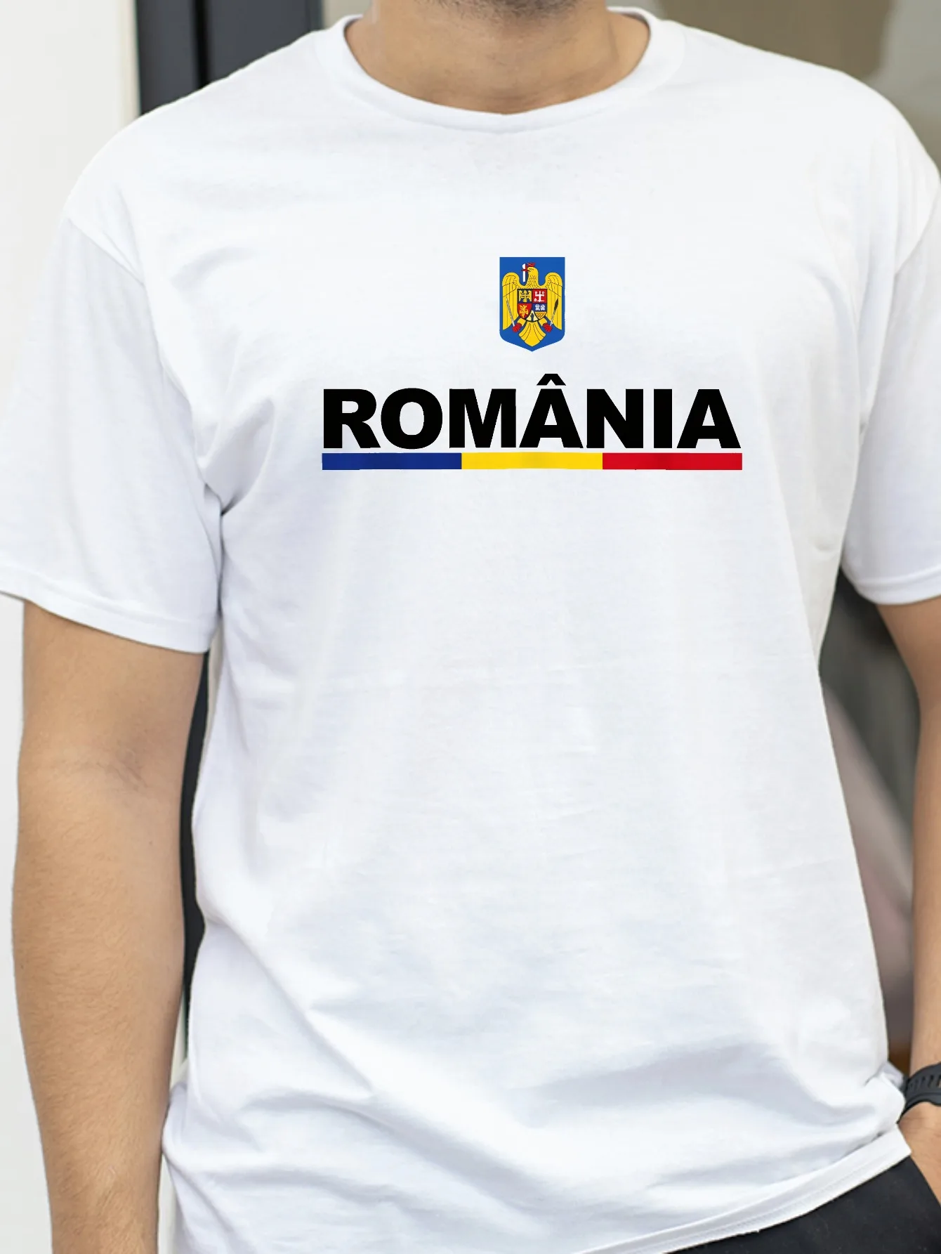 Romania print Graphic T Shirt Romanian Flag National Sports vintage Soft tops tshirt Breathable Comfortable Unisex Crew Neck tee
Romania print Graphic T Shirt Romanian Flag National Sports vintage Soft tops tshirt Breathable Comfortable Unisex Crew Neck tee