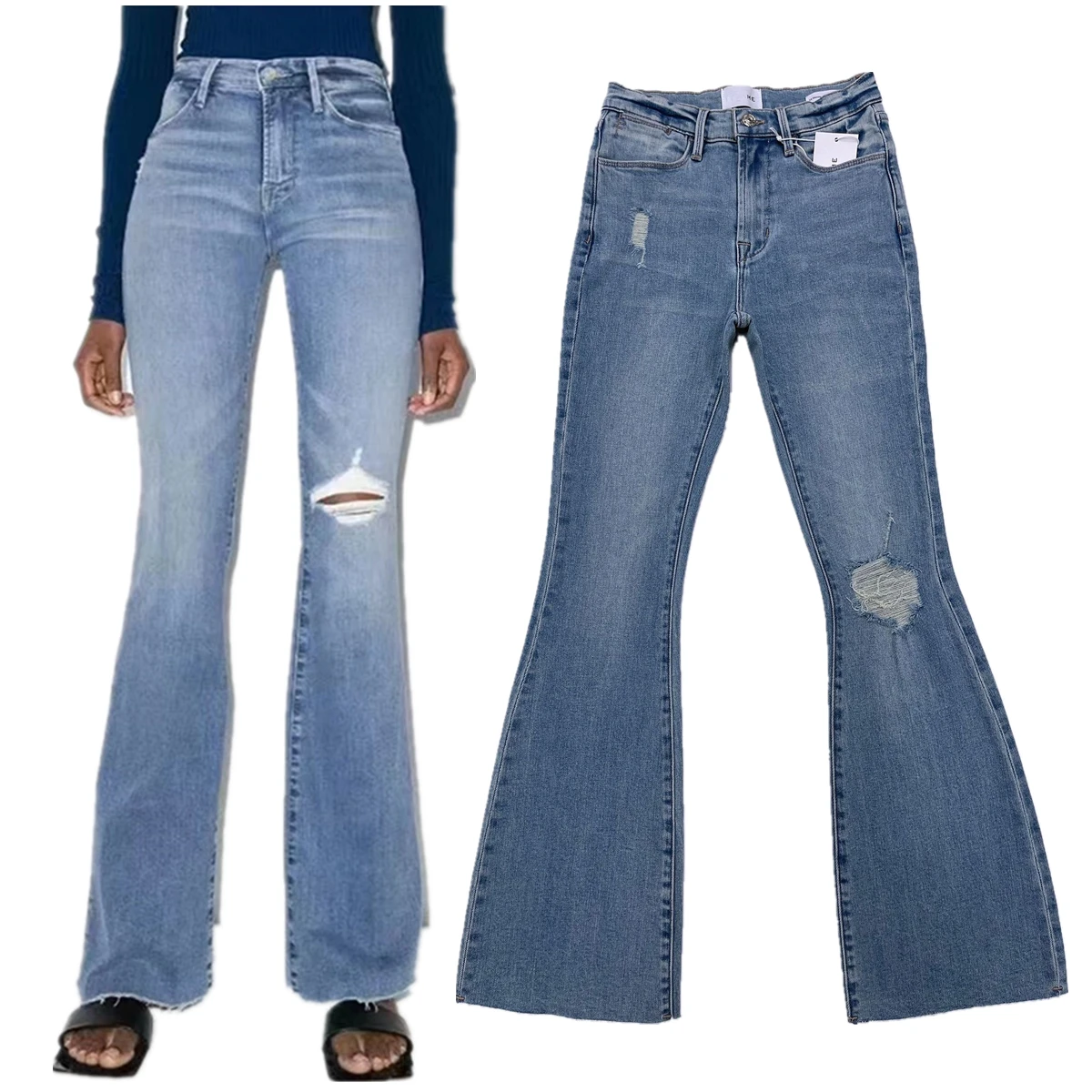 Jenny&Dave 2026 Fashion Minimalist Women's Jeans Fashionable Retro Slim Fit Denim Pants Ripped Denim Flared Jeans Pants Women
Jenny&Dave 2026 Fashion Minimalist Women's Jeans Fashionable Retro Slim Fit Denim Pants Ripped Denim Flared Jeans Pants Women