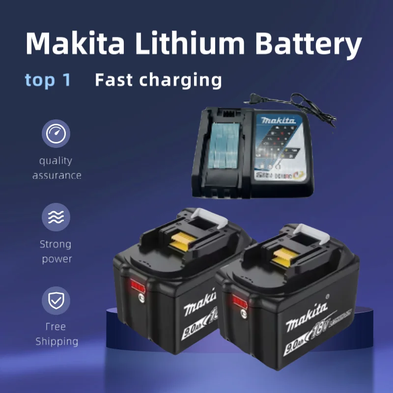 100% Original Makita 18V 9.0Ah High-Capacity Li-Ion Battery – Compatible with BL1850/BL1860B Power Tools 
100% Original Makita 18V 9.0Ah High-Capacity Li-Ion Battery – Compatible with BL1850/BL1860B Power Tools