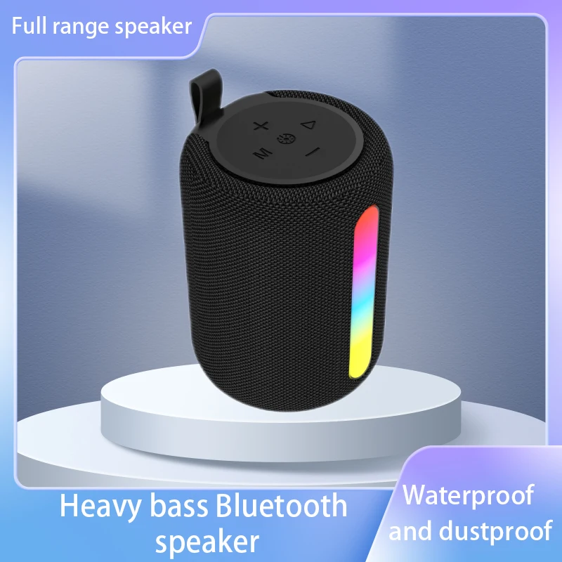 Outdoor camping portable wireless Bluetooth speaker with colorful lights supporting USB/TF/FM
Outdoor camping portable wireless Bluetooth speaker with colorful lights supporting USB/TF/FM