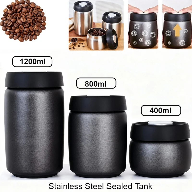 Newest Stainless Steel Coffee Vacuum Canister Press-type Moisture-proof Food Storage Jars for Coffee Beans Tea Sugar Конфетница
Newest Stainless Steel Coffee Vacuum Canister Press-type Moisture-proof Food Storage Jars for Coffee Beans Tea Sugar Конфетница