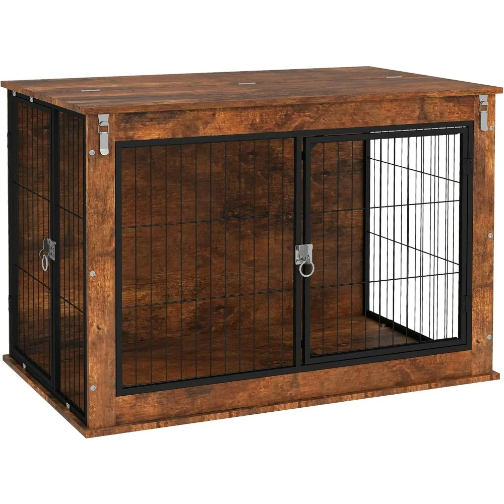 Dog Crate Furniture with Flip-up Top Opening, 39" Dog Kennel Furniture with 2 Doors, Decorative Dog Cage Side End Table
Dog Crate Furniture with Flip-up Top Opening, 39" Dog Kennel Furniture with 2 Doors, Decorative Dog Cage Side End Table